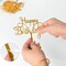 12PCS Gold Birthday Cake Toppers – Multi-Style Acrylic Picks for Party Decorations